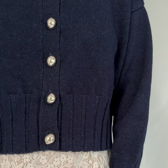 ALTUZARRA Liam Sweater Cardigan -Berry Blue in S - Picture 5 of 7